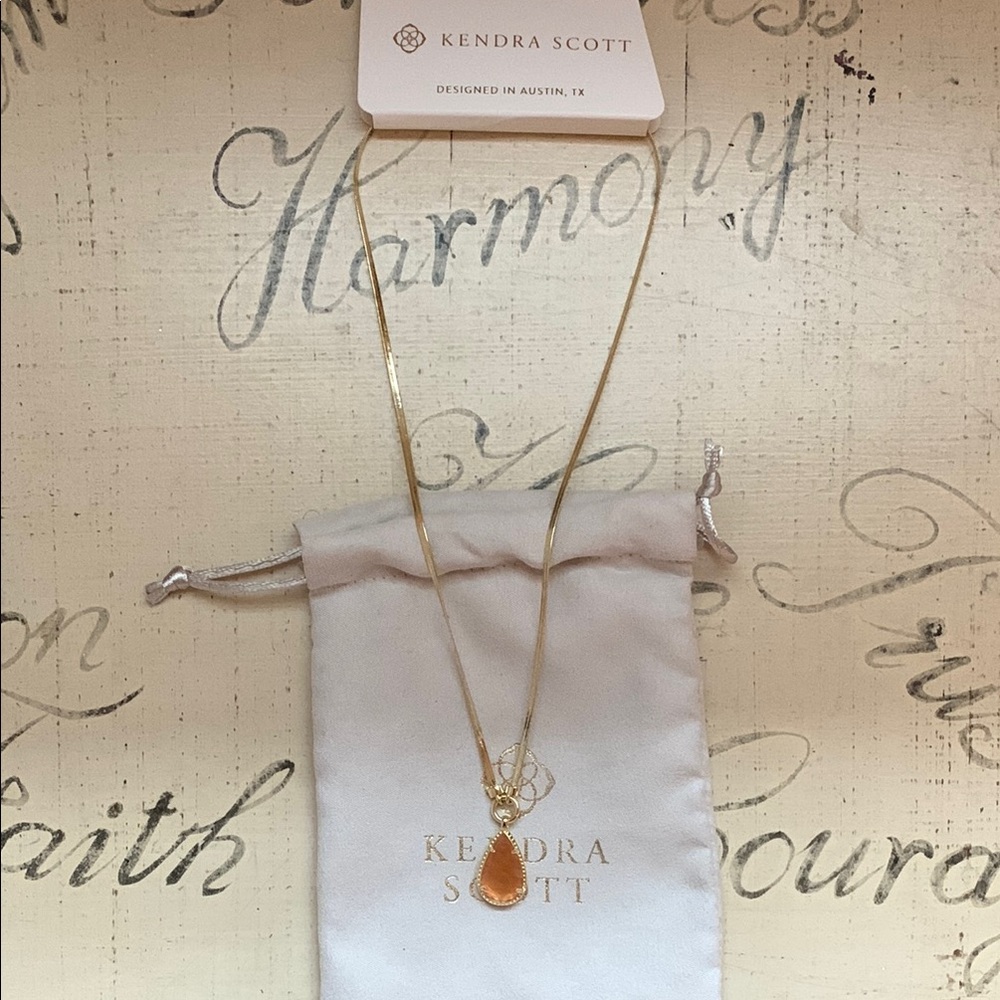 Kendra Scott Gold Teardrop Necklace